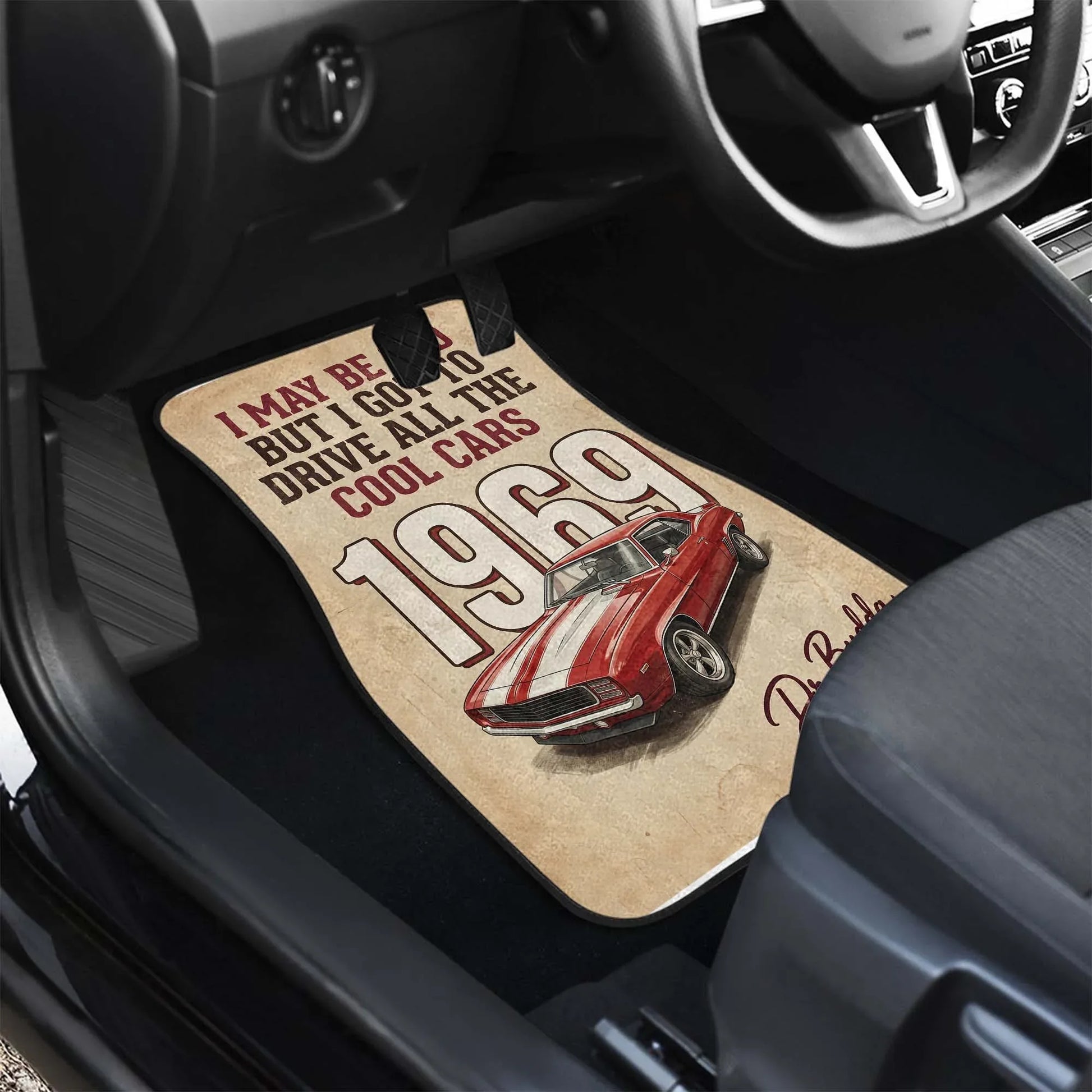 Custom Car Floor Mats – I May Be Old But Cool Cars | PersonalizedFury - PersonalizedFury
