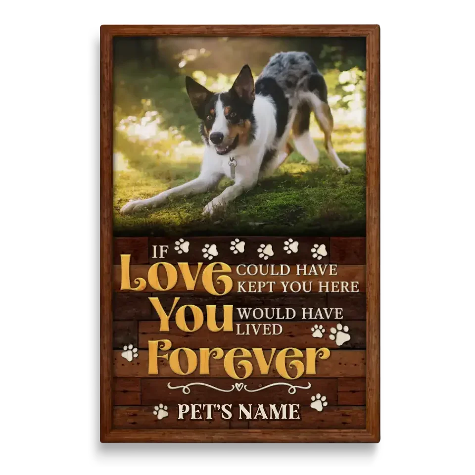 Dog Memorial Gift – Custom Photo Canvas with Pet’s Name - PersonalizedFury
