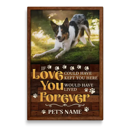 Dog Memorial Gift – Custom Photo Canvas with Pet’s Name - PersonalizedFury