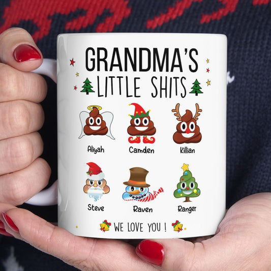 Christmas Gift For Grandma - Custom Funny Grandma Coffee Mug - PersonalizedFury