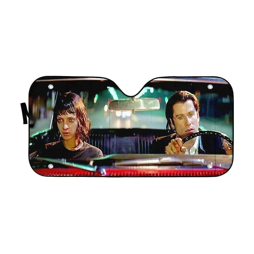 3D A Date With Vincent Vega Pulp Fiction Custom Auto Car SunShade - PersonalizedFury