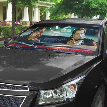 3D A Date With Vincent Vega Pulp Fiction Custom Auto Car SunShade - PersonalizedFury