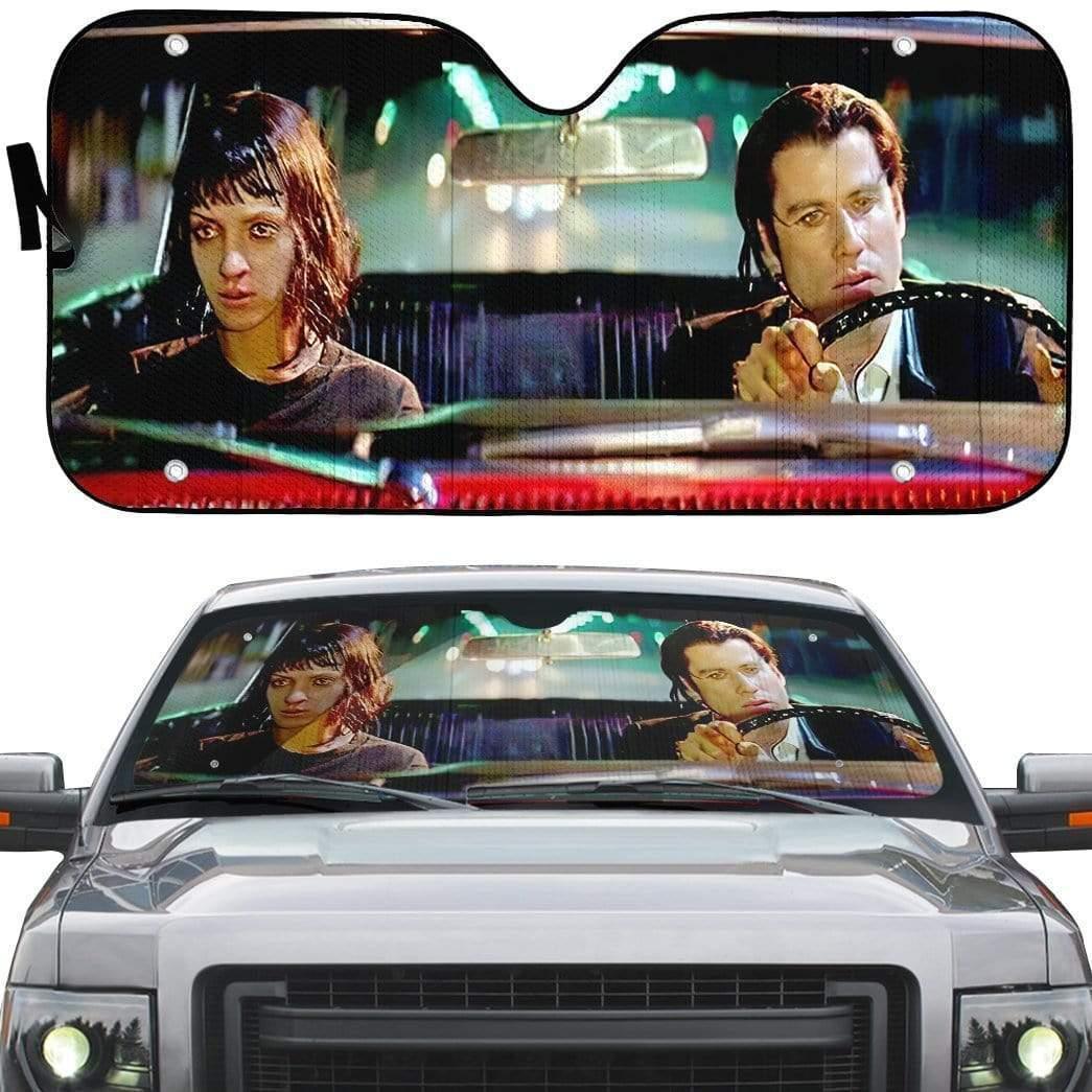 3D A Date With Vincent Vega Pulp Fiction Custom Auto Car SunShade - PersonalizedFury