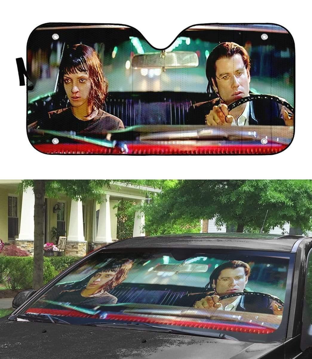 3D A Date With Vincent Vega Pulp Fiction Custom Auto Car SunShade - PersonalizedFury