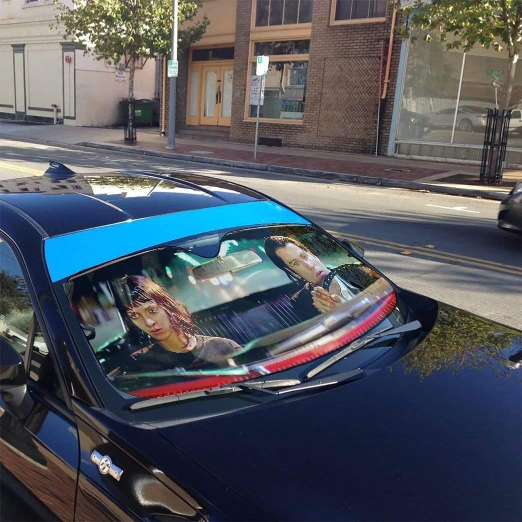3D A Date With Vincent Vega Pulp Fiction Custom Auto Car SunShade - PersonalizedFury