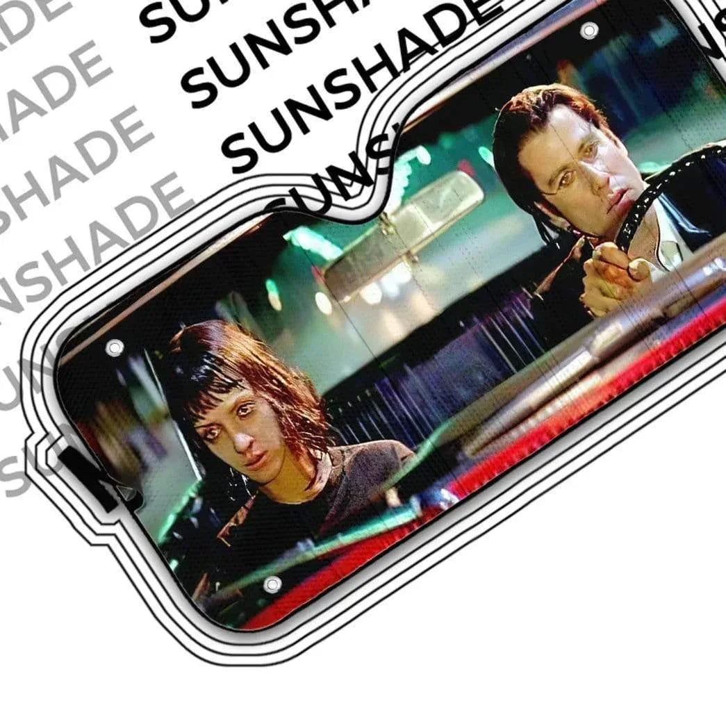 3D A Date With Vincent Vega Pulp Fiction Custom Auto Car SunShade - PersonalizedFury