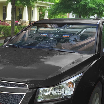 3D Airbus Cockpit Custom Car Auto Sunshade - PersonalizedFury
