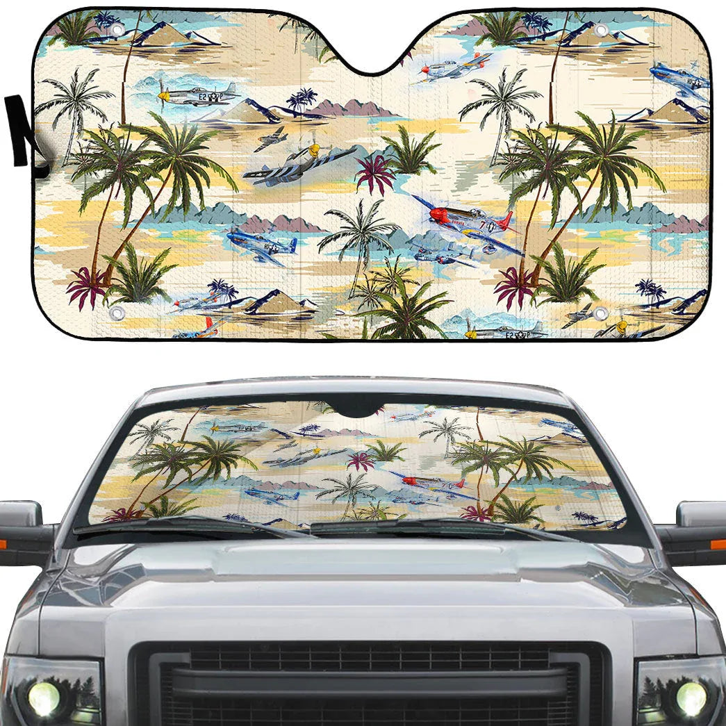 3D Aircraft Hawaii Car Auto Sunshade - PersonalizedFury