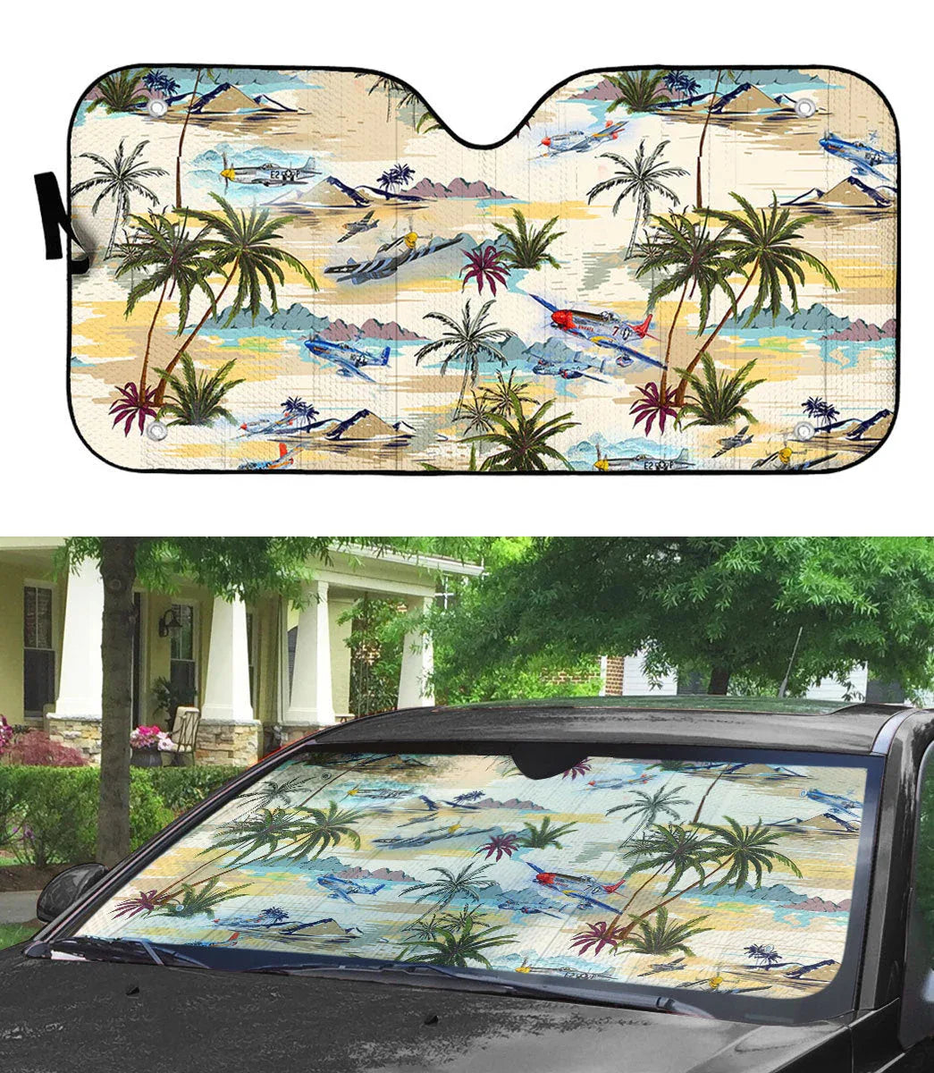 3D Aircraft Hawaii Car Auto Sunshade - PersonalizedFury