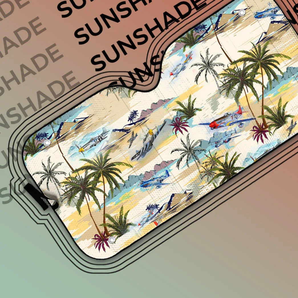 3D Aircraft Hawaii Car Auto Sunshade - PersonalizedFury