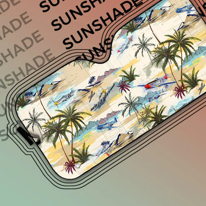 3D Aircraft Hawaii Car Auto Sunshade - PersonalizedFury