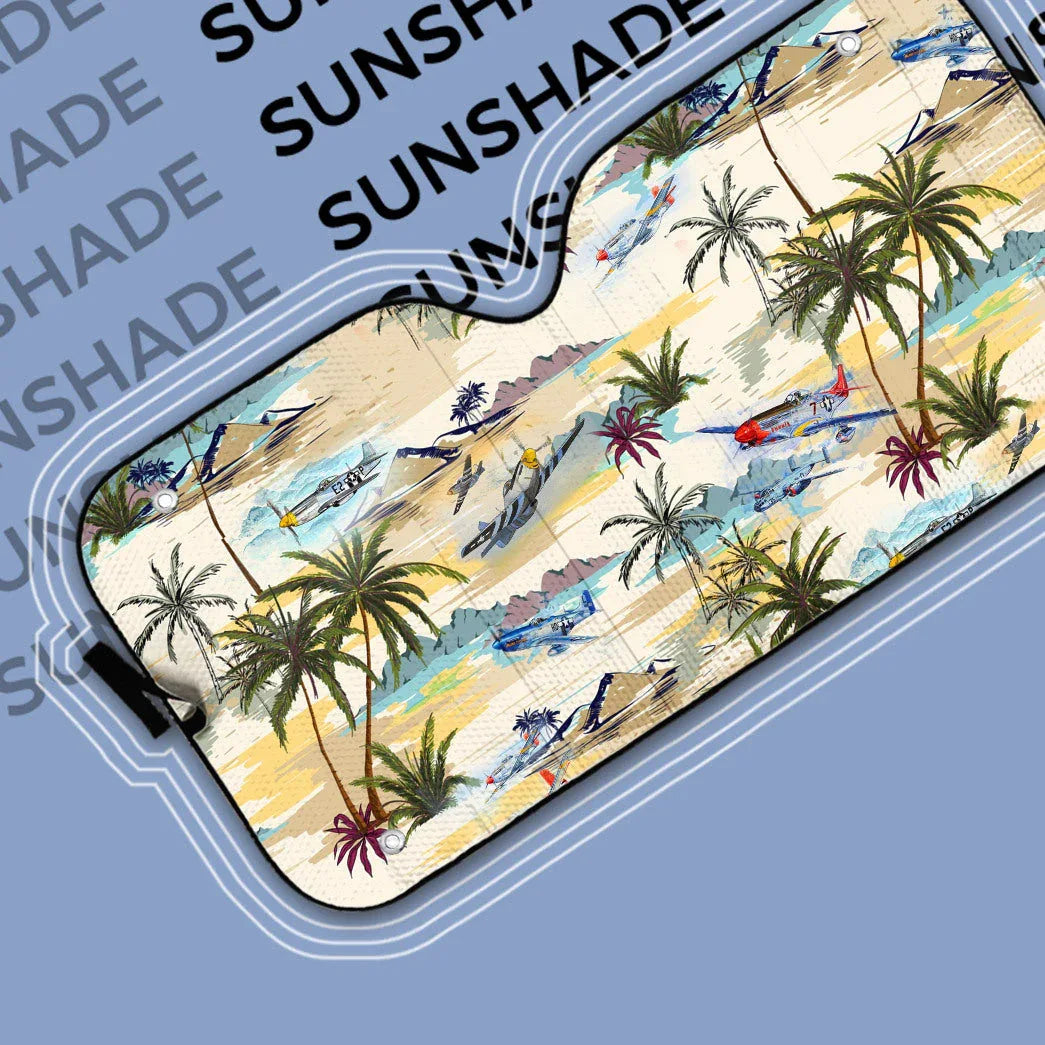 3D Aircraft Hawaii Car Auto Sunshade - PersonalizedFury