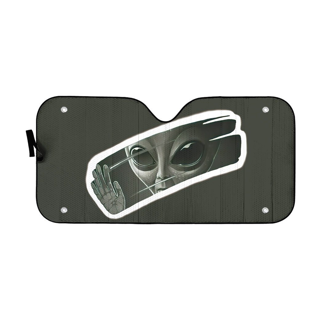 Gearhumans 3D Alien Take A Look To The Mirror Custom Sunshade