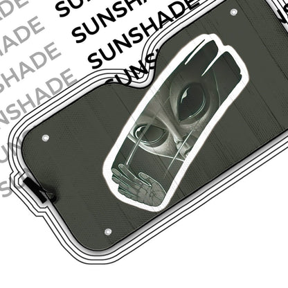 Gearhumans 3D Alien Take A Look To The Mirror Custom Sunshade