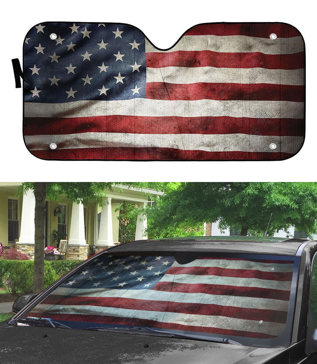 Gearhumans 3D American Flag Auto Sunshade