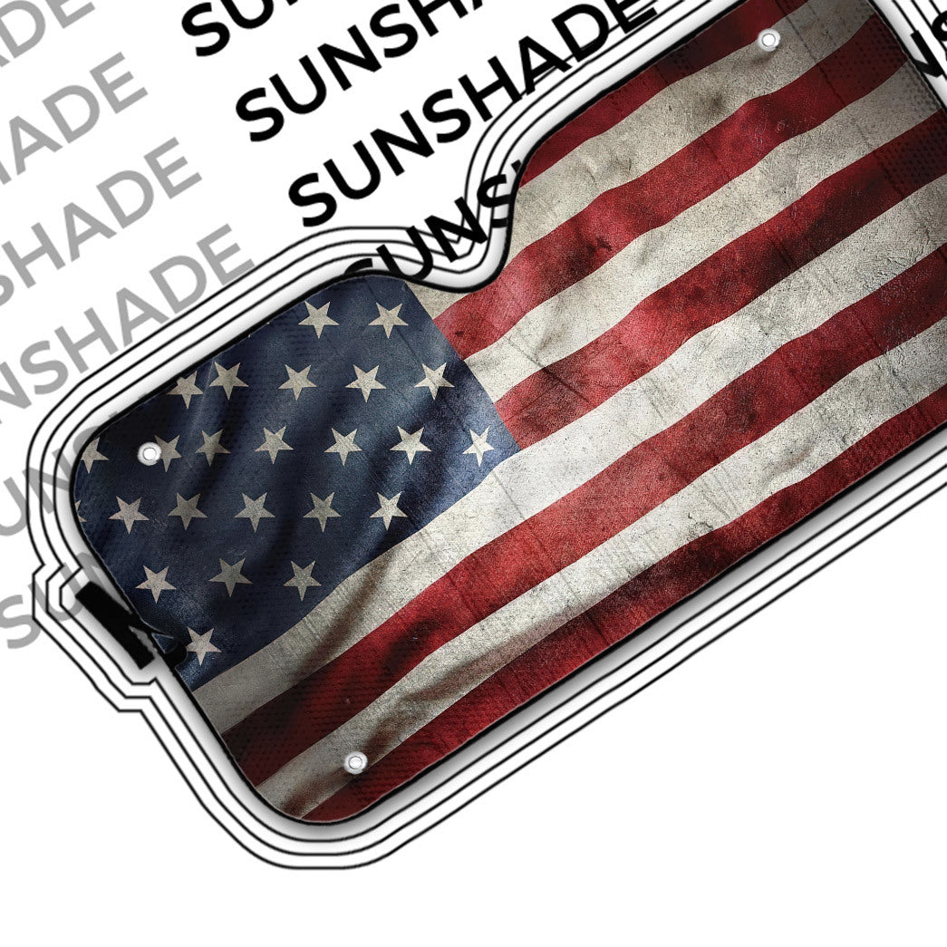 Gearhumans 3D American Flag Auto Sunshade