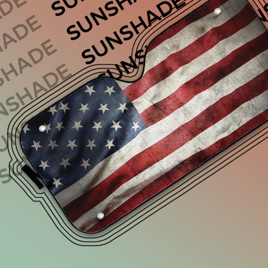 Gearhumans 3D American Flag Auto Sunshade