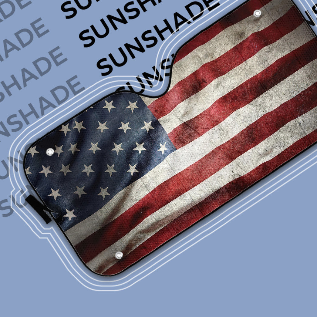 Gearhumans 3D American Flag Auto Sunshade
