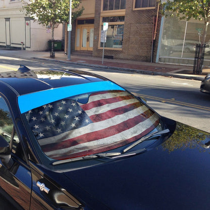 Gearhumans 3D American Flag Auto Sunshade