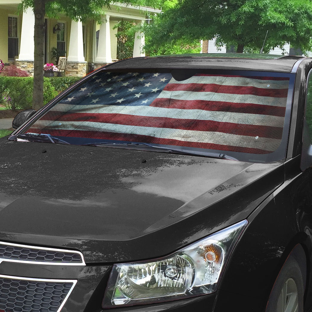 Gearhumans 3D American Flag Auto Sunshade