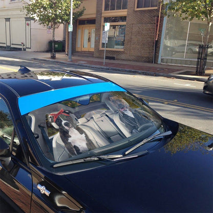 Gearhumans 3D American Staffordshire Terrier Couple Dog Auto Car Sunshade
