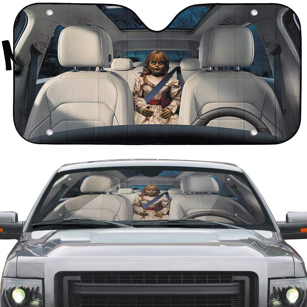 Gearhumans 3D Annabelle Custom Car Auto Sunshade