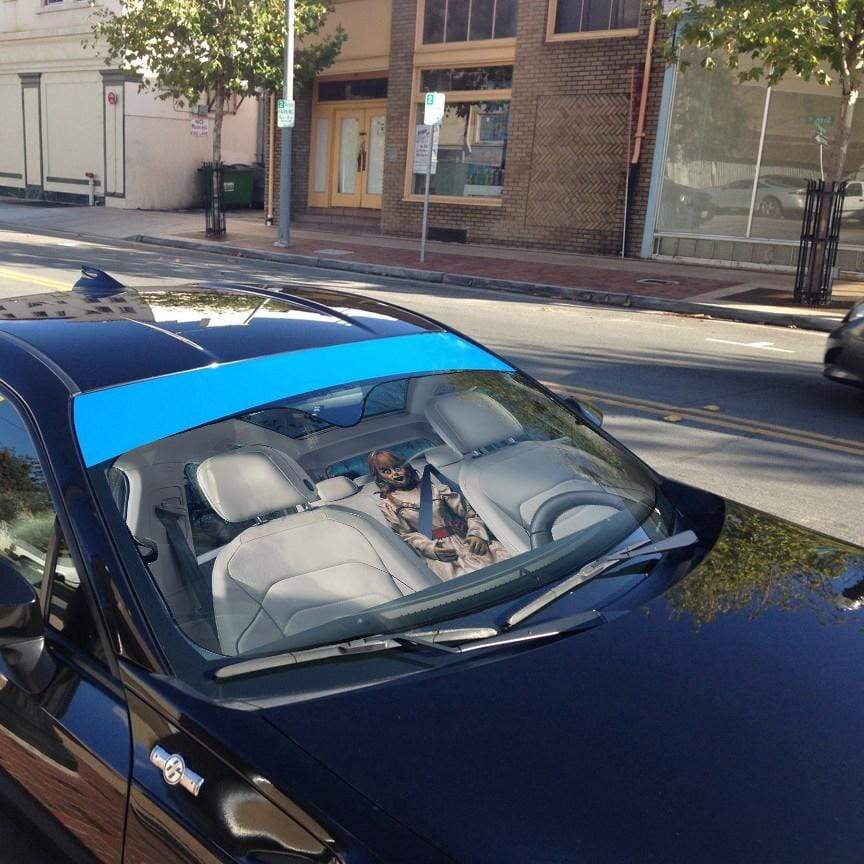 Gearhumans 3D Annabelle Custom Car Auto Sunshade