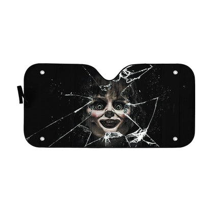 Gearhumans 3D Annabelle Horror Custom Car Auto Sunshade