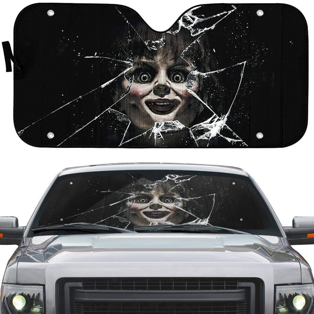 Gearhumans 3D Annabelle Horror Custom Car Auto Sunshade