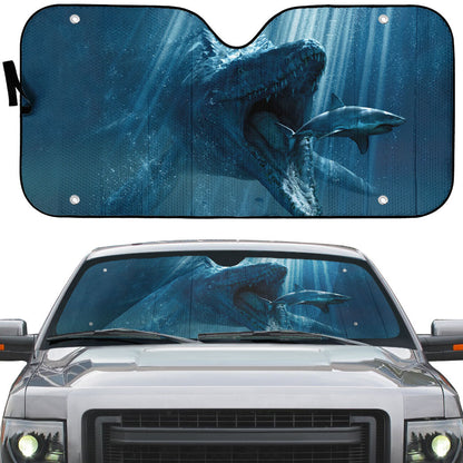 Gearhumans 3D Attack Of The Jurassic Shark Custom Sunshade