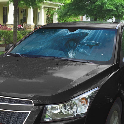 Gearhumans 3D Attack Of The Jurassic Shark Custom Sunshade