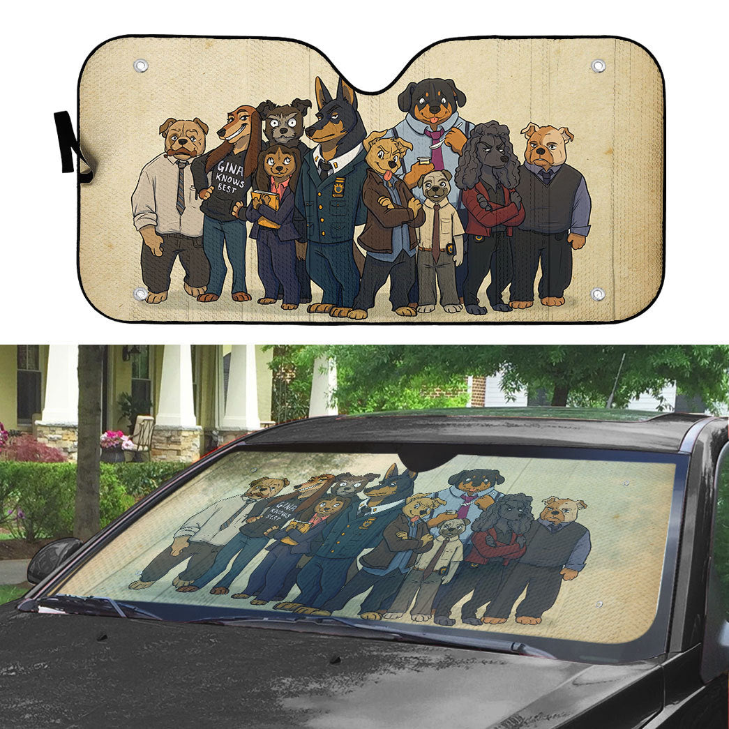 Gearhumans 3D B99 Dogs Auto Sunshade
