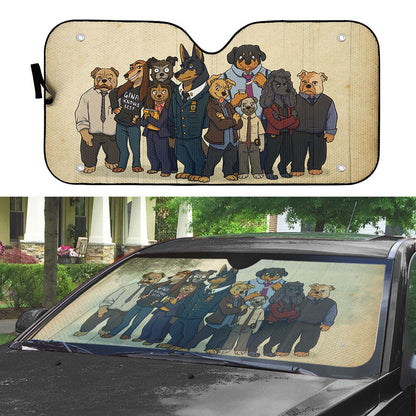 Gearhumans 3D B99 Dogs Auto Sunshade