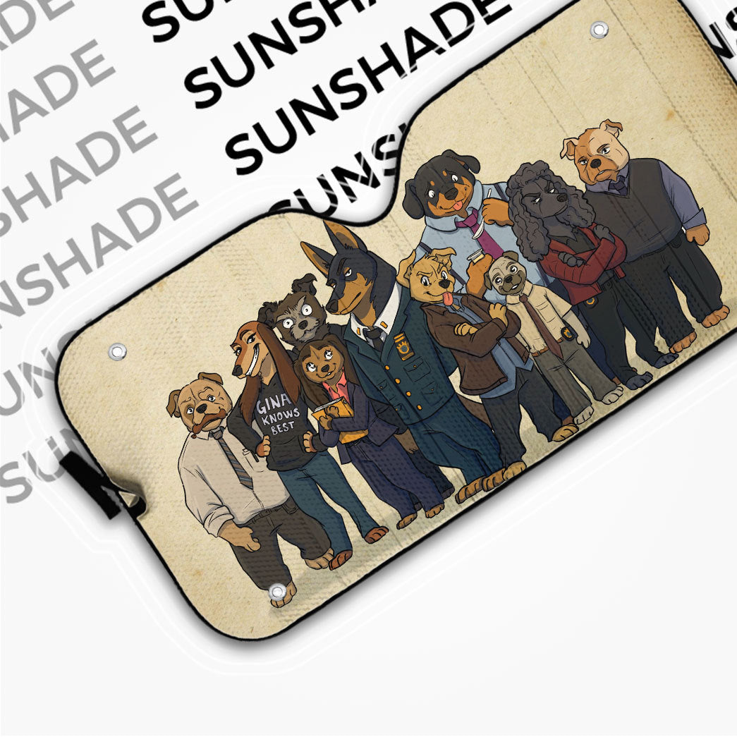 Gearhumans 3D B99 Dogs Auto Sunshade