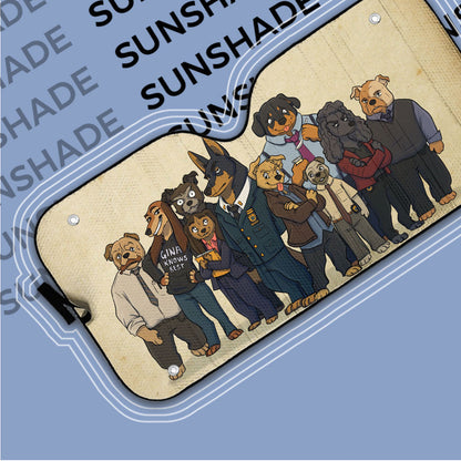 Gearhumans 3D B99 Dogs Auto Sunshade
