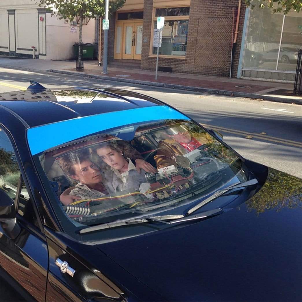 Gearhumans 3D Back To The Future Custom Car Auto Sunshade