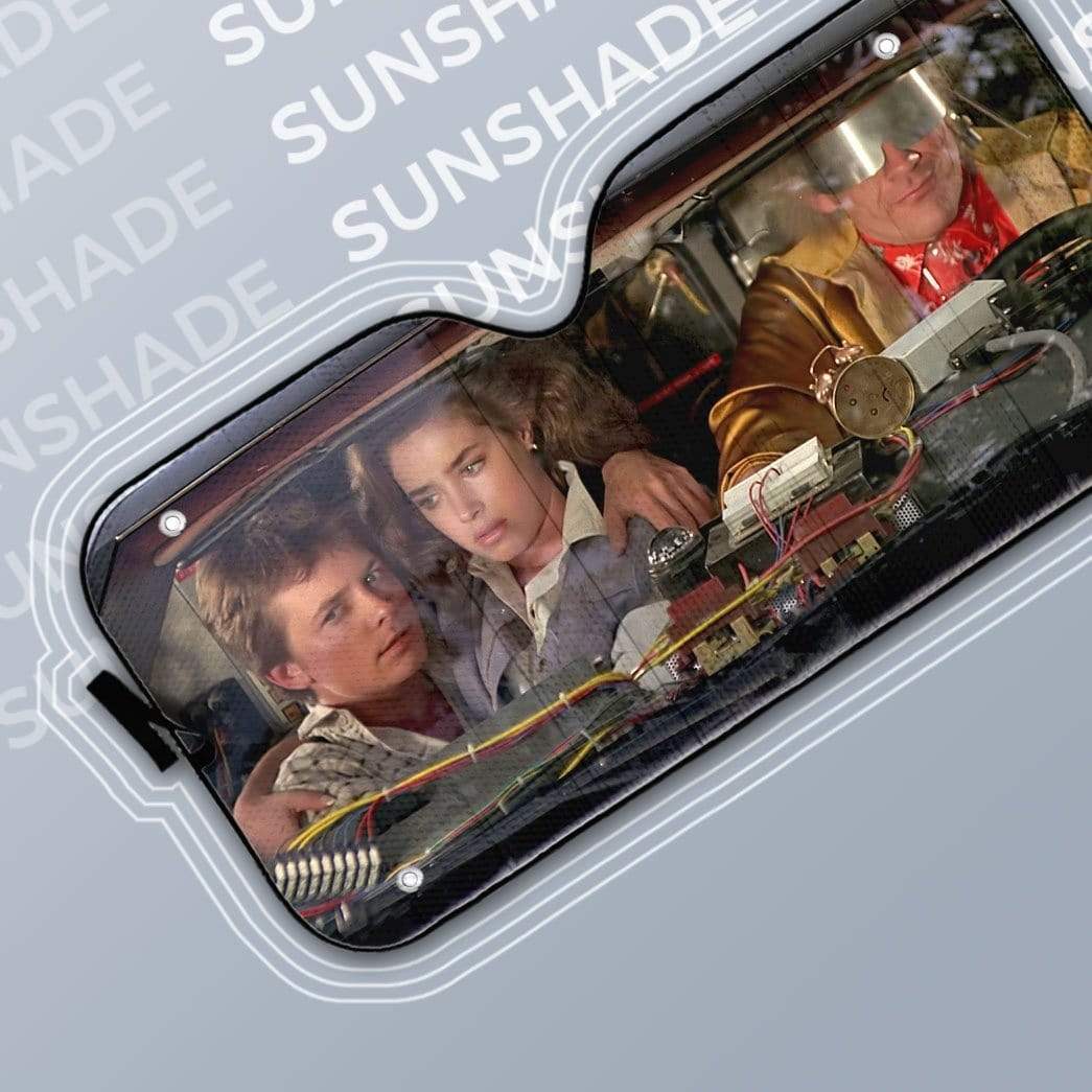 Gearhumans 3D Back To The Future Custom Car Auto Sunshade