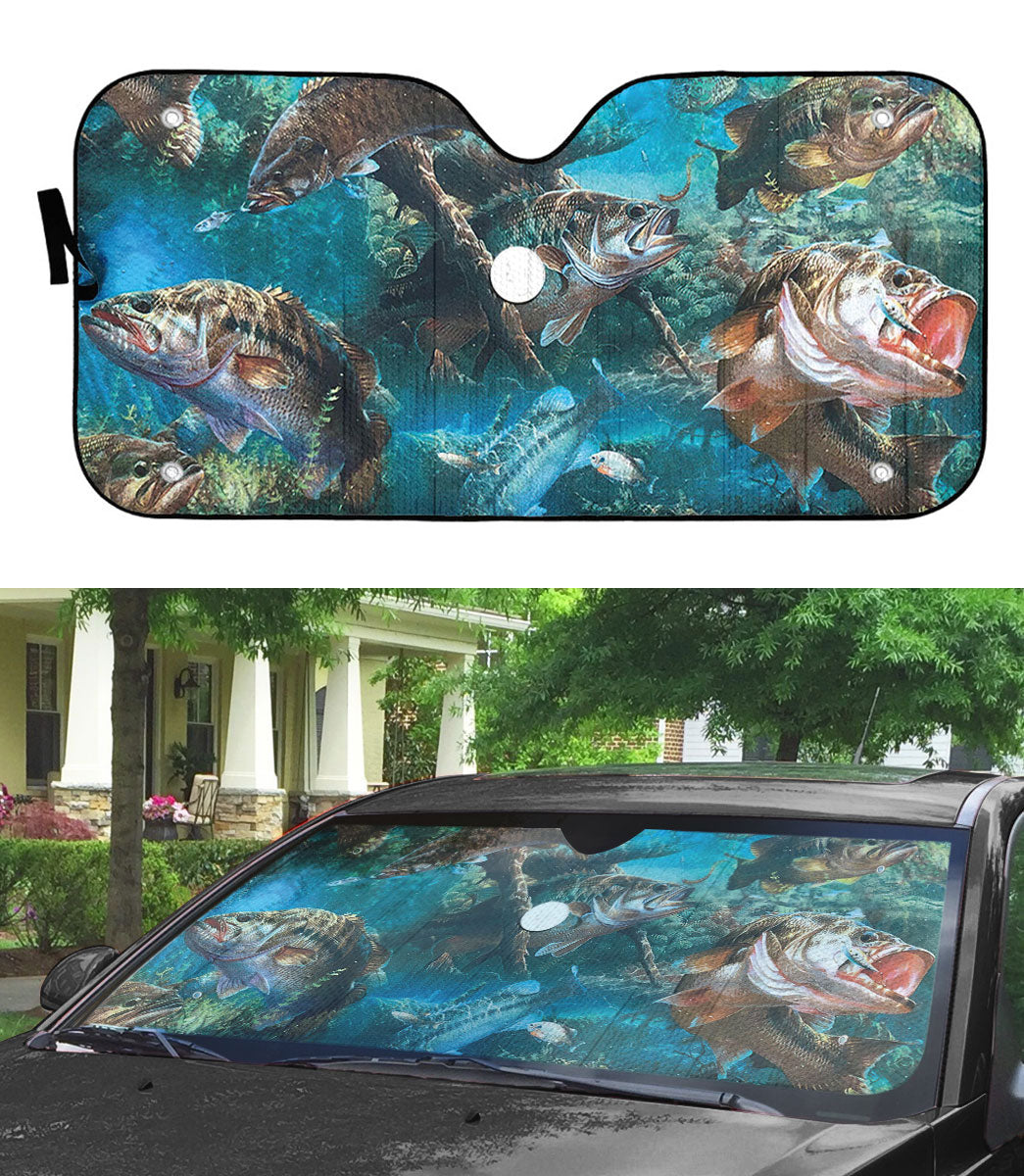 Gearhumans 3D Bass Fishing Custom Sunshade