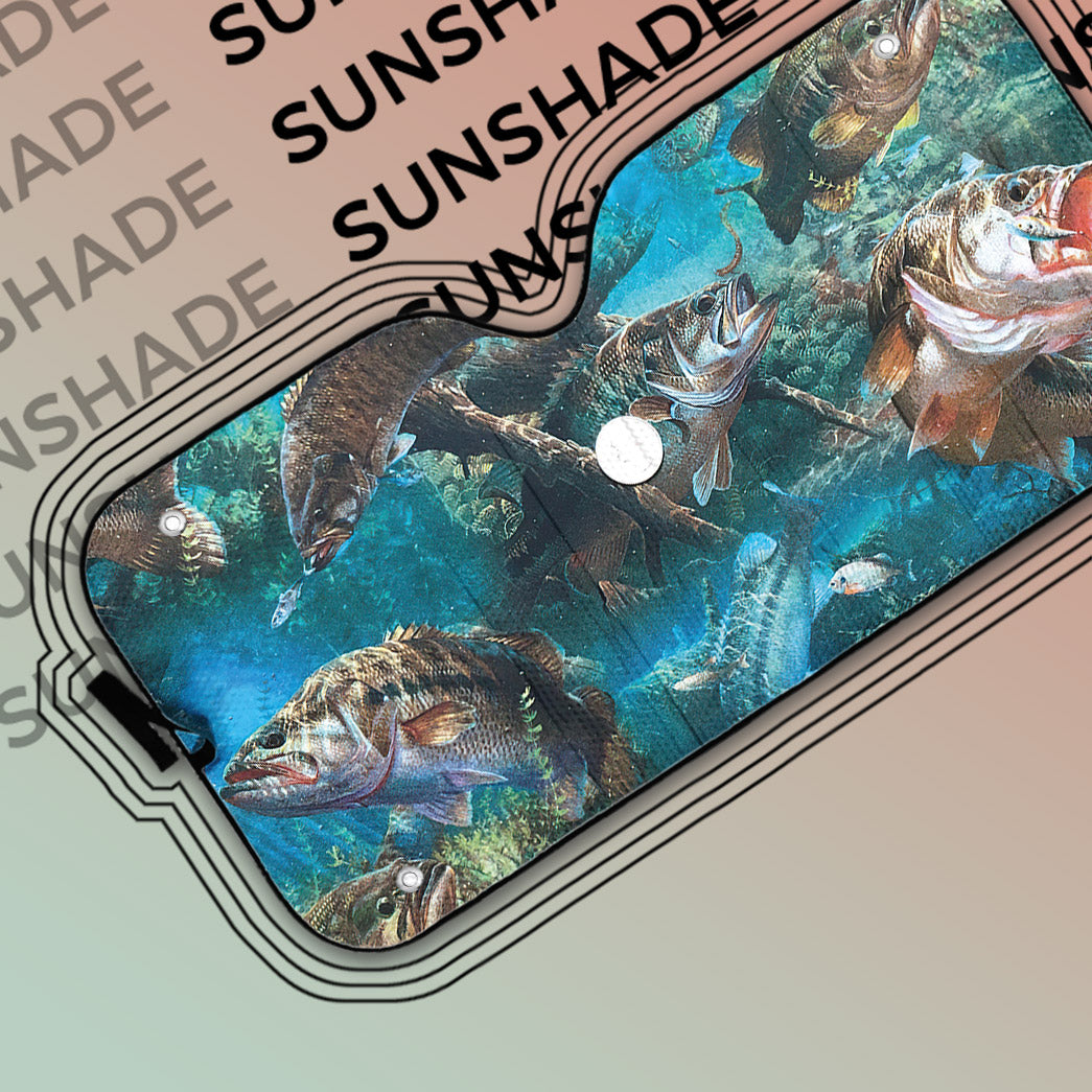 Gearhumans 3D Bass Fishing Custom Sunshade