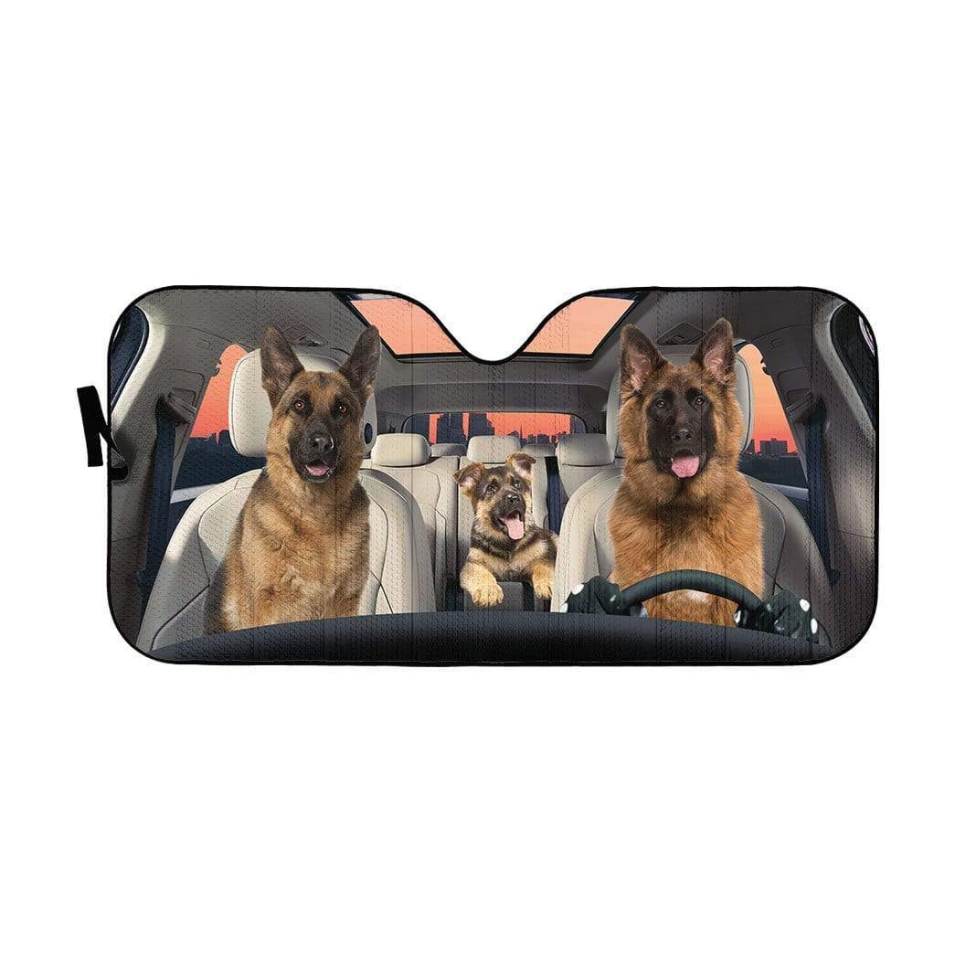 Gearhumans 3D Becgie Family Custom Car Auto Sunshade