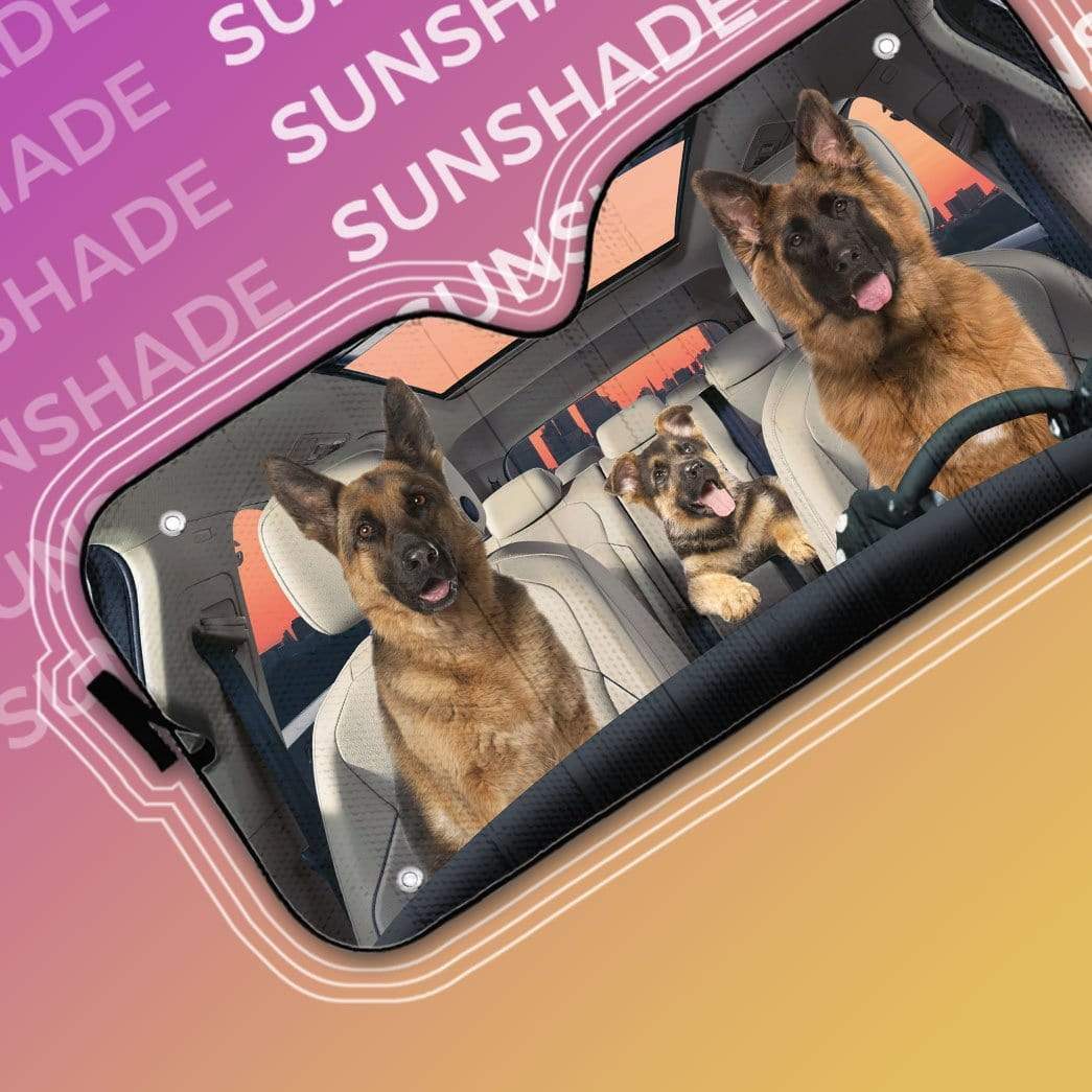 Gearhumans 3D Becgie Family Custom Car Auto Sunshade