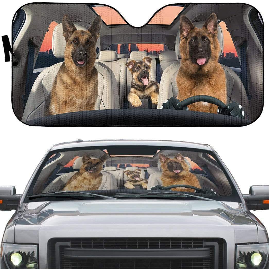 Gearhumans 3D Becgie Family Custom Car Auto Sunshade