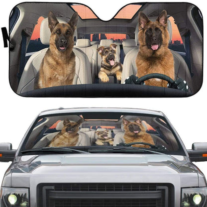 Gearhumans 3D Becgie Family Custom Car Auto Sunshade