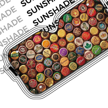 Gearhumans 3D Beer Bottle Caps Custom Car Auto Sunshade