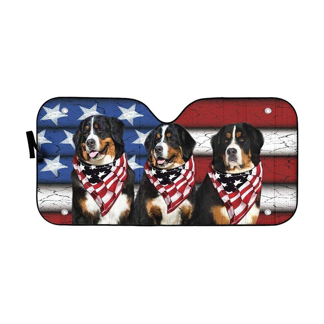 Gearhumans 3D Bernese USA Flag Custom Sunshade