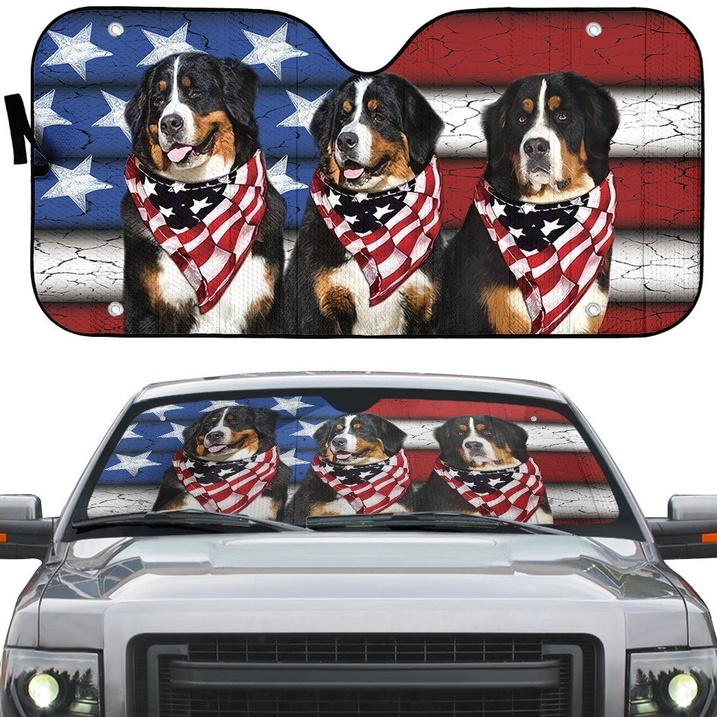 Gearhumans 3D Bernese USA Flag Custom Sunshade