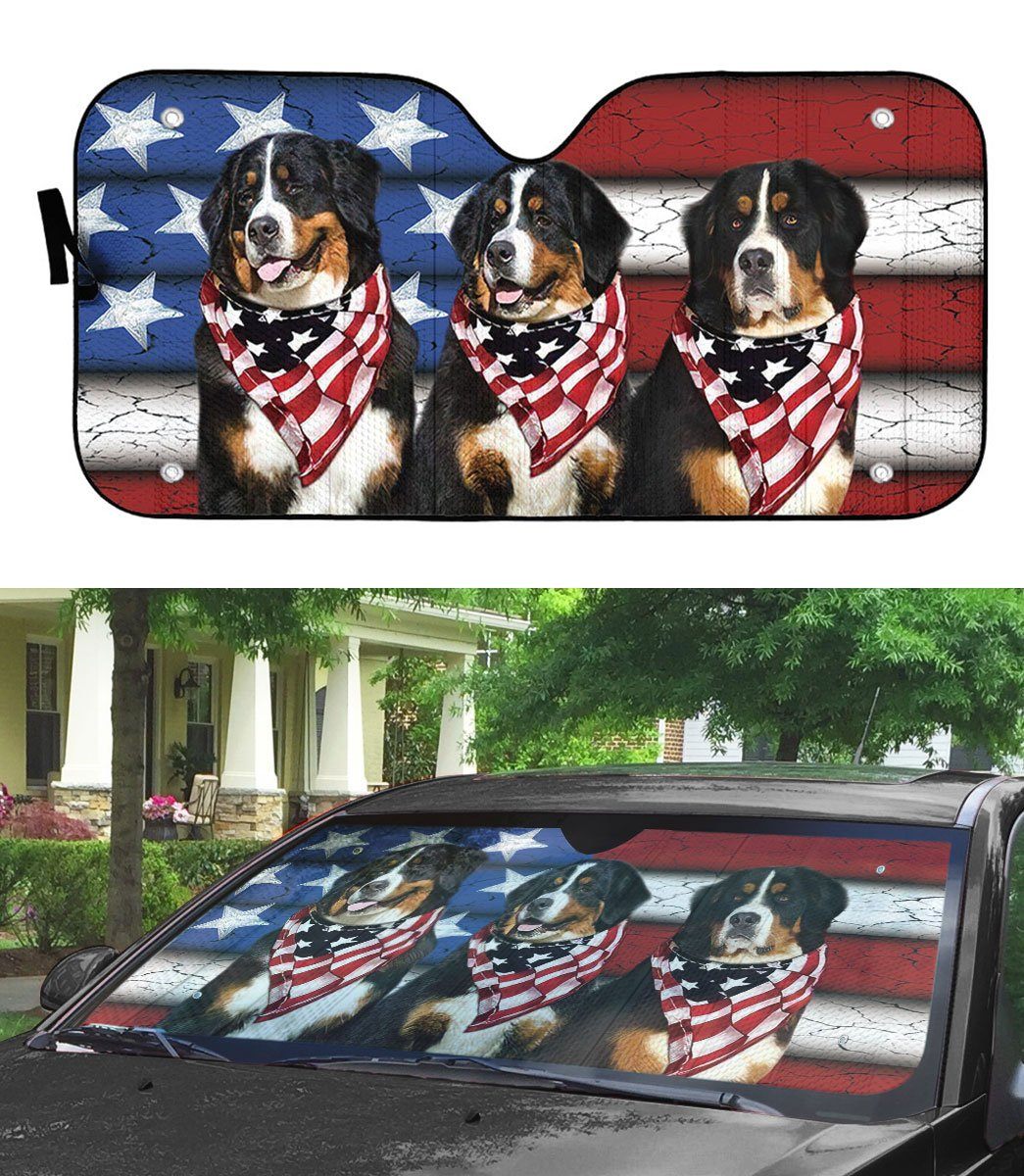 Gearhumans 3D Bernese USA Flag Custom Sunshade