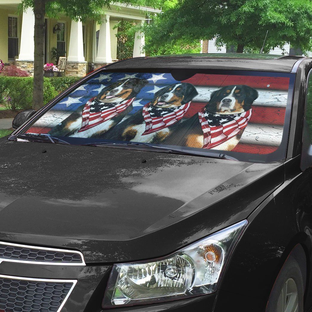 Gearhumans 3D Bernese USA Flag Custom Sunshade