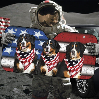 Gearhumans 3D Bernese USA Flag Custom Sunshade