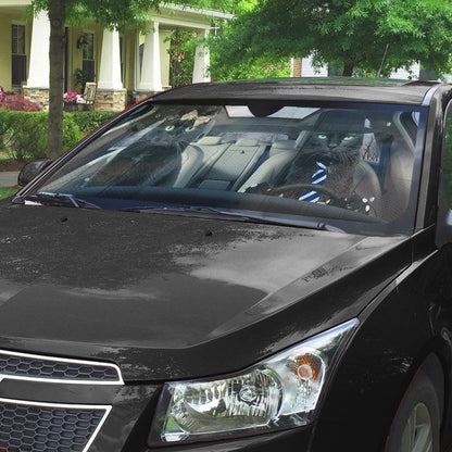Gearhumans 3D Black Cat Couple Auto Car Sunshade